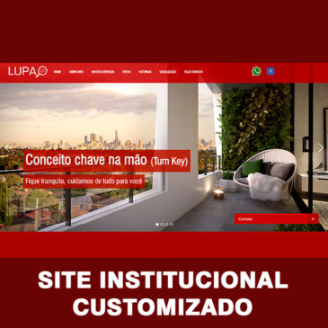SITE INSTITUCIONAL CUSTOMIZADO