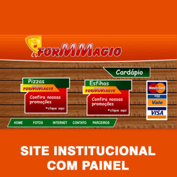 SITE INSTITUCIONAL COM PAINEL DE CONTROLE